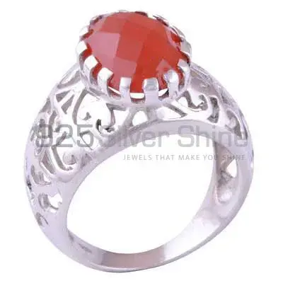 Best Design 925 Sterling Silver Handmade Rings Manufacturer In Carnelian Gemstone Jewelry 925SR3485