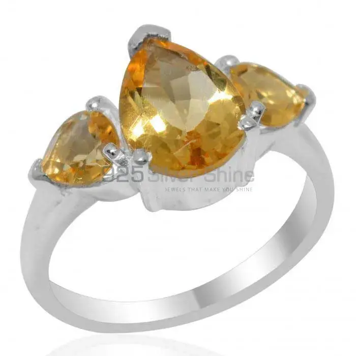 925 Sterling Silver Handmade Rings In Citrine Gemstone Jewelry 925SR2039_1