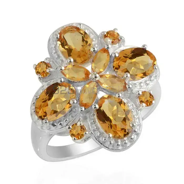 Best Design 925 Sterling Silver Handmade Rings Manufacturer In Citrine Gemstone Jewelry 925SR2118