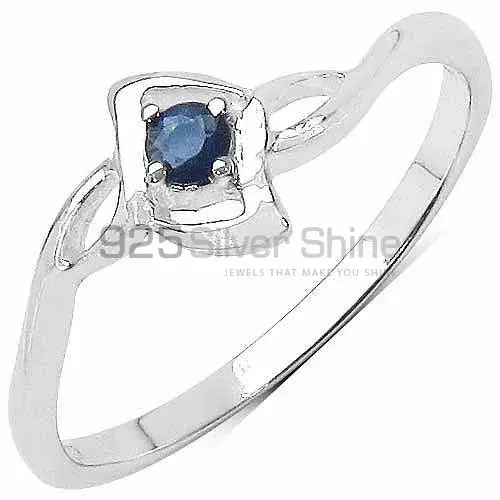 925 Sterling Silver Handmade Rings In Dyed Blue Sapphire Gemstone Jewelry 925SR3248_0