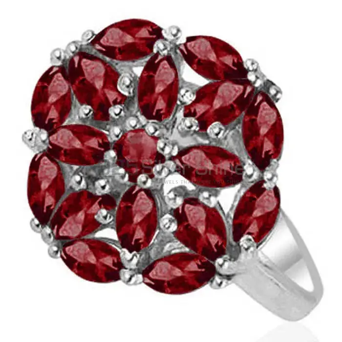 Best Design 925 Sterling Silver Handmade Rings Manufacturer In Garnet Gemstone Jewelry 925SR1814