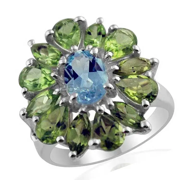 925 Sterling Silver Handmade Rings In Multi Gemstone Jewelry 925SR1419_0