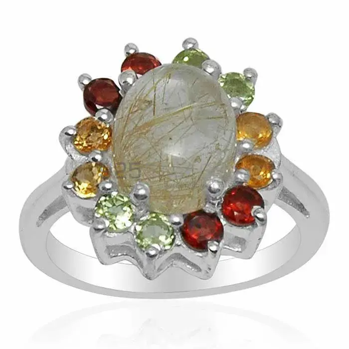 925 Sterling Silver Handmade Rings In Multi Gemstone Jewelry 925SR1498_0