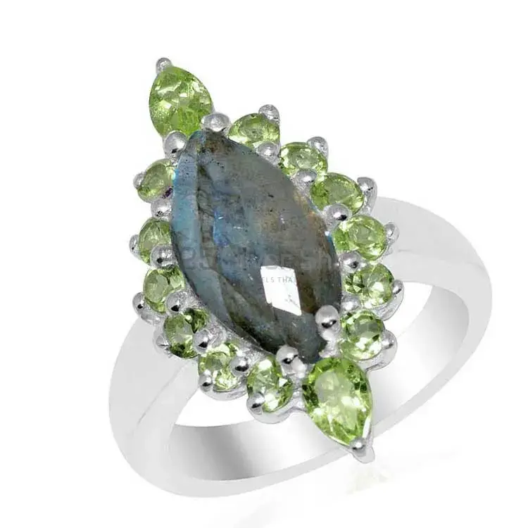 925 Sterling Silver Handmade Rings In Multi Gemstone Jewelry 925SR1656_1