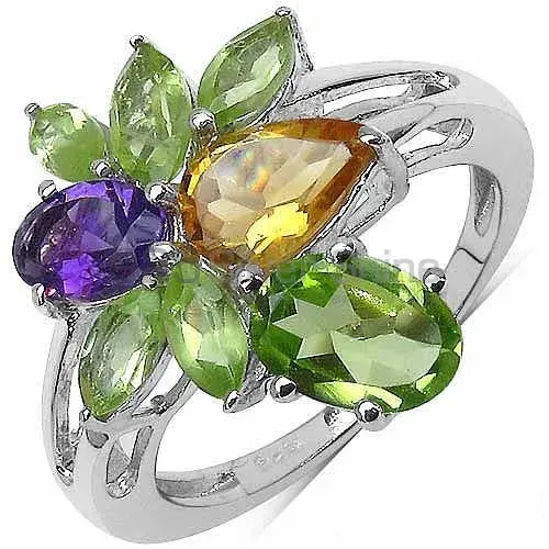 Best Design 925 Sterling Silver Handmade Rings Manufacturer In Multi Gemstone Jewelry 925SR3327