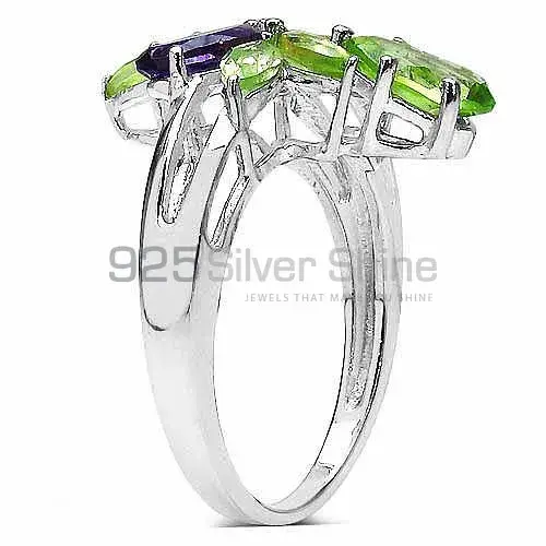925 Sterling Silver Handmade Rings In Multi Gemstone Jewelry 925SR3327_1