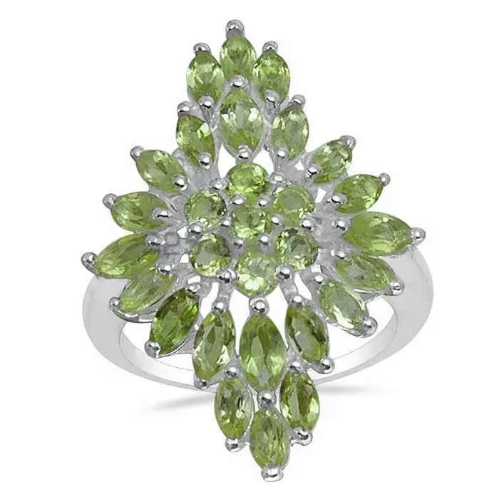 925 Sterling Silver Handmade Rings In Peridot Gemstone Jewelry 925SR1577_0
