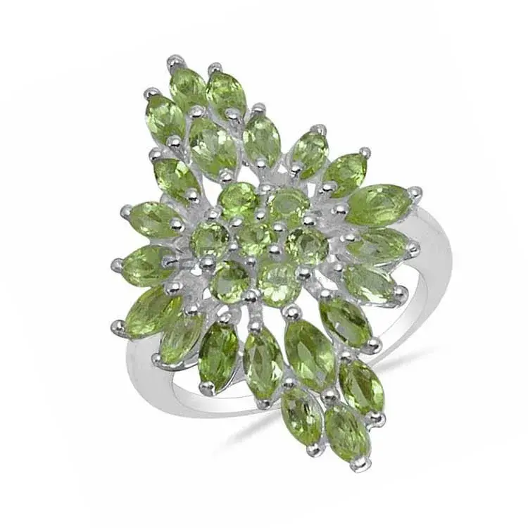 Best Design 925 Sterling Silver Handmade Rings In Peridot Gemstone Jewelry 925SR1577_0