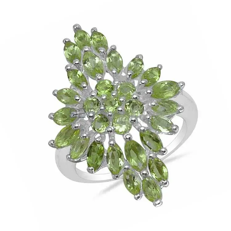 925 Sterling Silver Handmade Rings In Peridot Gemstone Jewelry 925SR1577_1