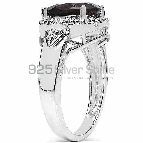 Best Design 925 Sterling Silver Rings Manufacturer In Smoky Quartz Gemstone Jewelry 925SR3075_0