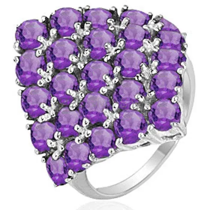 925 Sterling Silver Handmade Rings In Amethyst Gemstone Jewelry 925SR2049