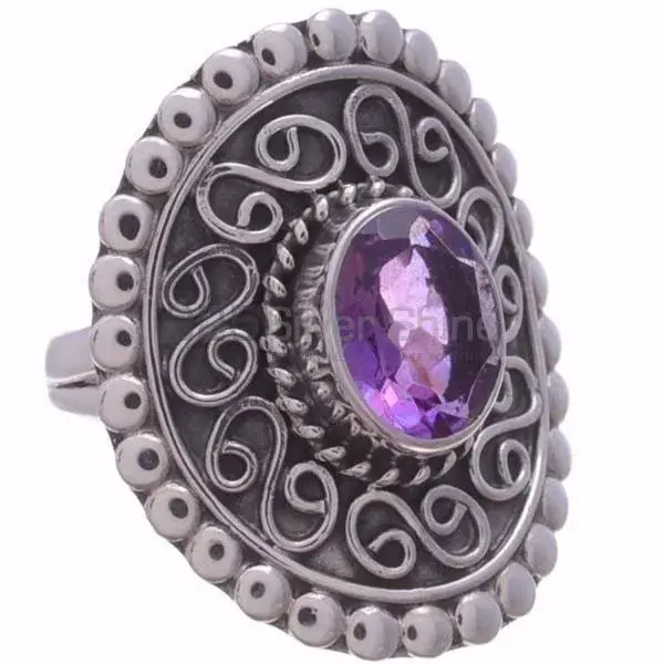 Sterling Silver Amethyst Rings Design 925SR3652_1