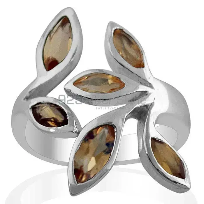 925 Sterling Silver Handmade Rings In Citrine Gemstone Jewelry 925SR1429_0