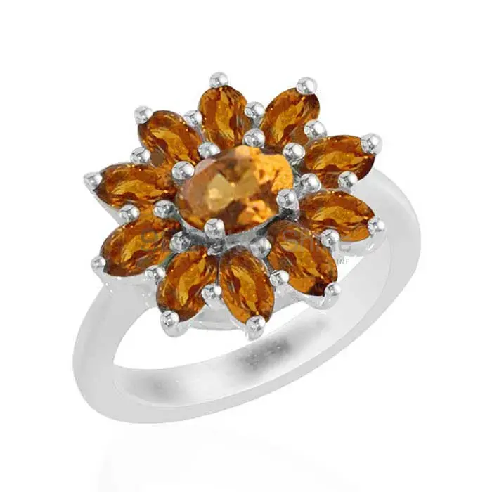 925 Sterling Silver Handmade Rings In Citrine Gemstone Jewelry 925SR1745_0
