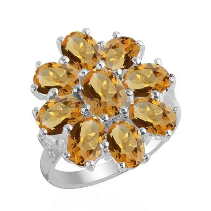 Best Design 925 Sterling Silver Handmade Rings Suppliers In Citrine Gemstone Jewelry 925SR2128