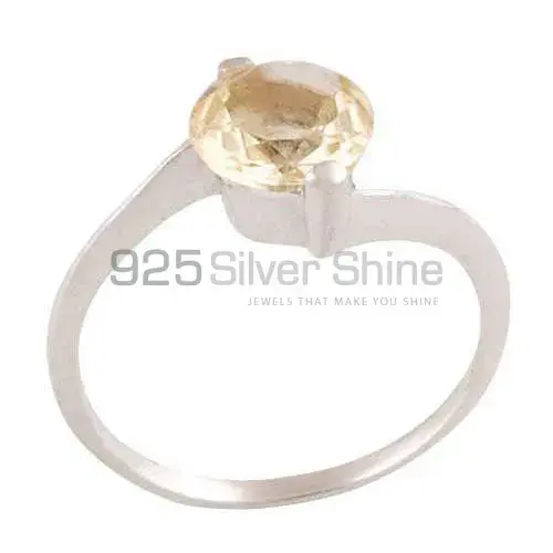 Sterling Silver Citrine Gemstone Rings 925SR3416