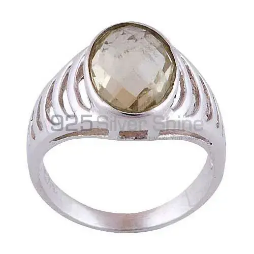 Best Design 925 Sterling Silver Handmade Rings Suppliers In Lemon Topaz Gemstone Jewelry 925SR3574