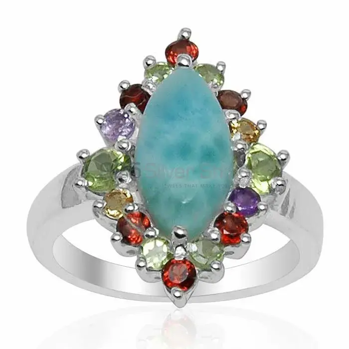 925 Sterling Silver Handmade Rings In Multi Gemstone Jewelry 925SR1508_0