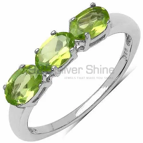 925 Sterling Silver Handmade Rings In Peridot Gemstone Jewelry 925SR3337_0