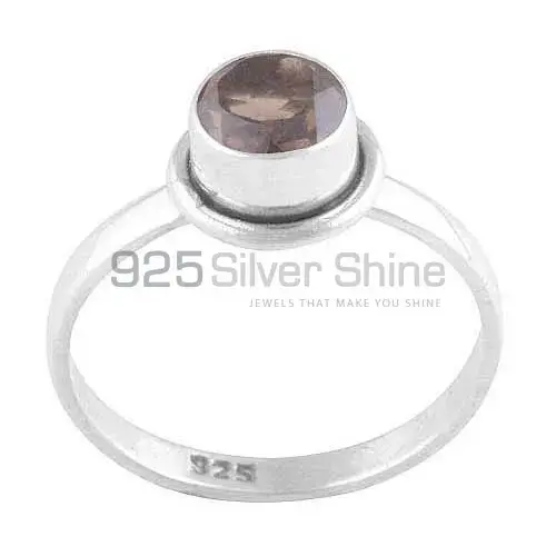 Best Design 925 Sterling Silver Handmade Rings Suppliers In Smoky Quartz Gemstone Jewelry 925SR3495