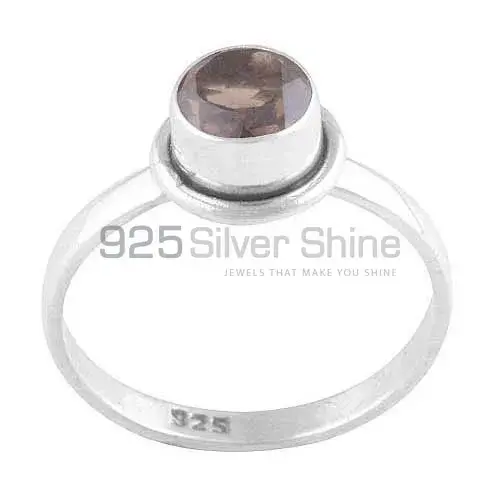 925 Sterling Silver Handmade Rings In Smoky Quartz Gemstone Jewelry 925SR3495_0