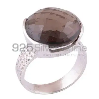 Best Design 925 Sterling Silver Handmade Rings Suppliers In Smoky Quartz Gemstone Jewelry 925SR3925