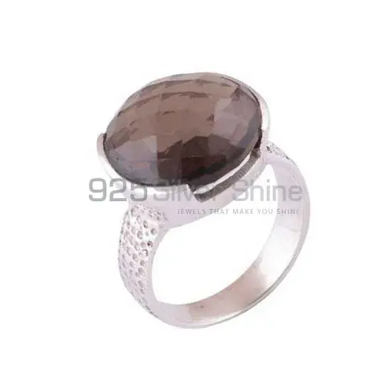 Best Design 925 Sterling Silver Handmade Rings Suppliers In Smoky Quartz Gemstone Jewelry 925SR3925_0