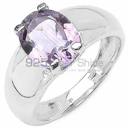 Natural Amethyst Birthstone Sterling Silver Rings 925SR3149