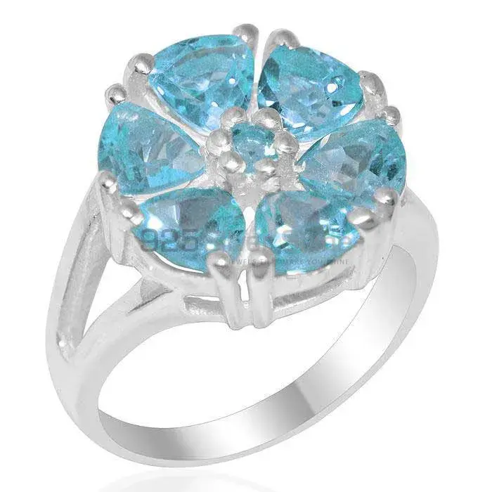 Best Design 925 Sterling Silver Rings In Blue Topaz Gemstone Jewelry 925SR2192