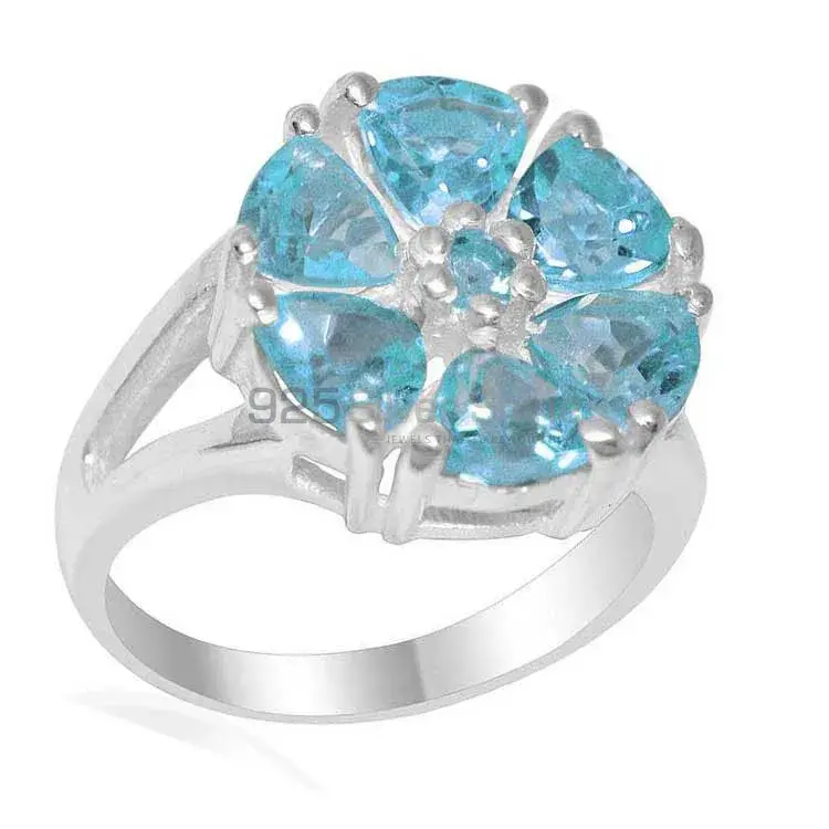Best Design 925 Sterling Silver Rings In Blue Topaz Gemstone Jewelry 925SR2192_0