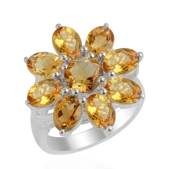 Best Design 925 Sterling Silver Rings In Citrine Gemstone Jewelry 925SR2113