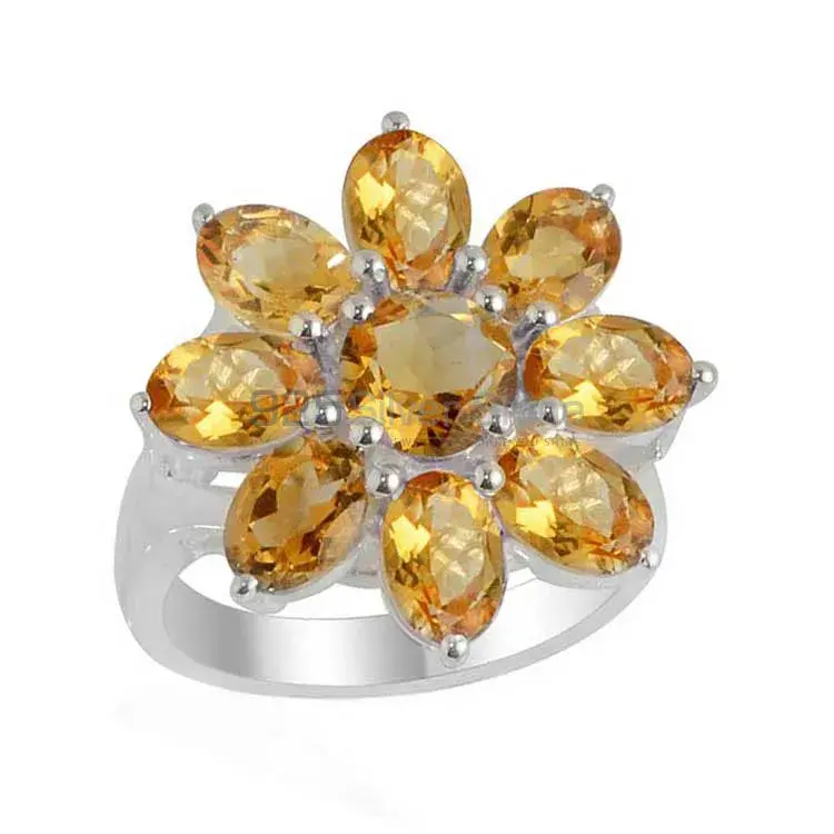 Best Design 925 Sterling Silver Rings In Citrine Gemstone Jewelry 925SR2113_0