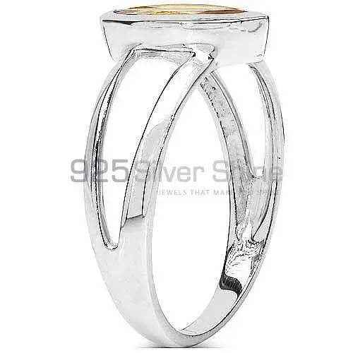 Sterling Silver Citrine Cut Stone Wrap Ring 925SR3070_0