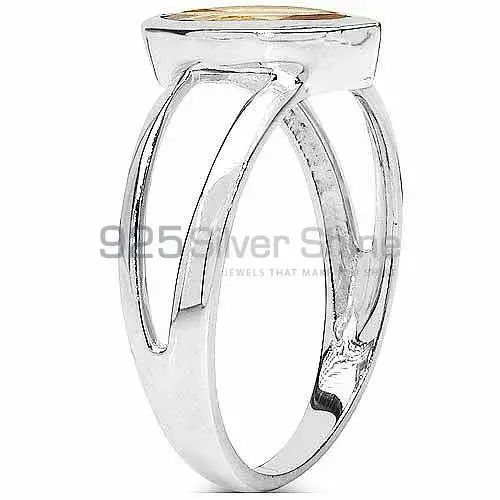 Sterling Silver Citrine Cut Stone Wrap Ring 925SR3070_1