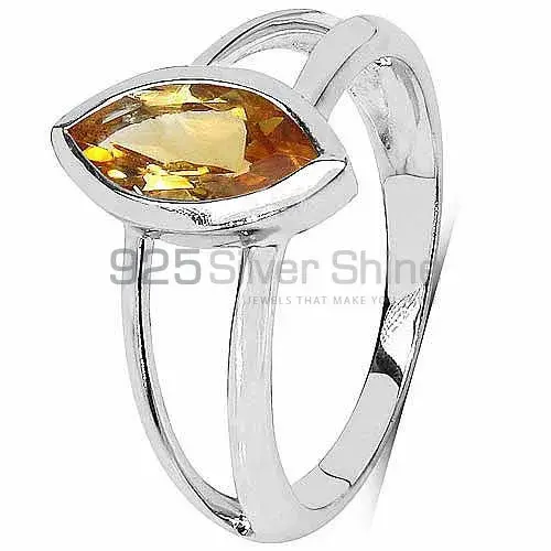 Sterling Silver Citrine Cut Stone Wrap Ring 925SR3070_2
