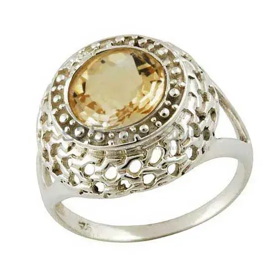 Stunning Citrine Gemstone Sterling Silver Rings 925SR3559_0