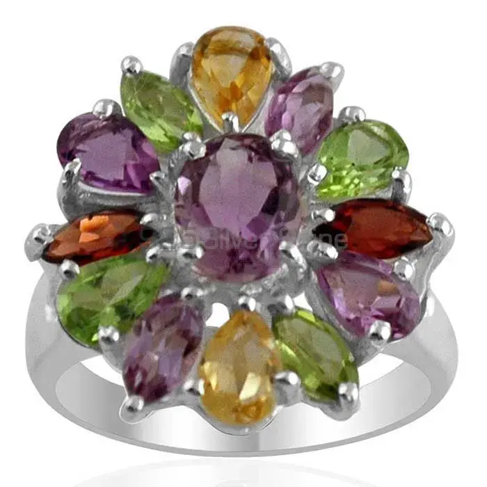 Best Design 925 Sterling Silver Rings In Multi Gemstone Jewelry 925SR1414