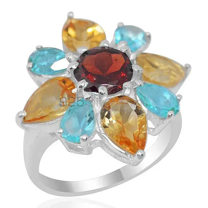 Best Design 925 Sterling Silver Rings In Multi Gemstone Jewelry 925SR2034