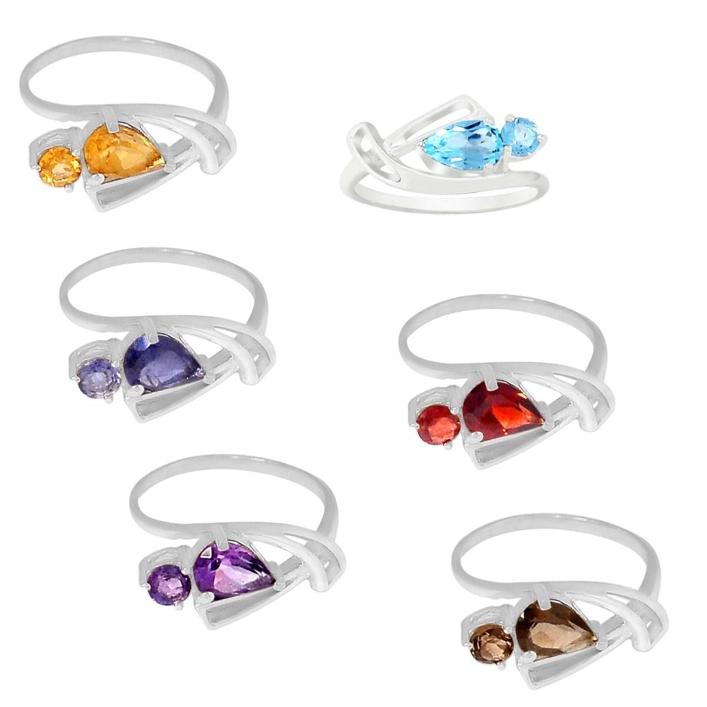 925 Sterling Silver Rings In Amethyst Gemstone Jewelry 925SR899_1