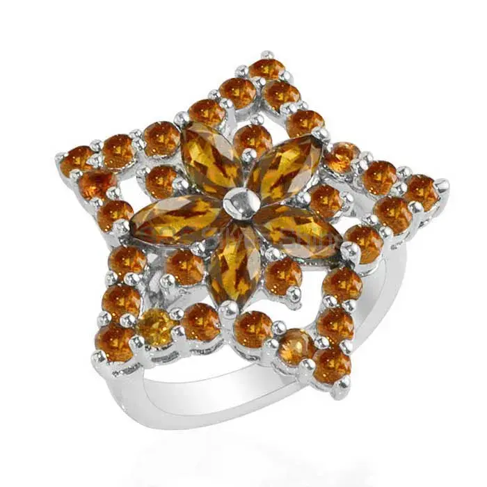 925 Sterling Silver Rings In Citrine Gemstone Jewelry 925SR1740_0