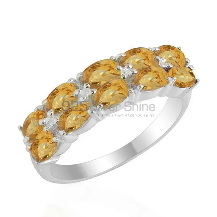Best Design 925 Sterling Silver Rings Wholesaler In Citrine Gemstone Jewelry 925SR2123