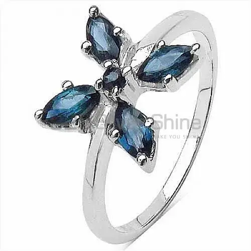 Best Design 925 Sterling Silver Rings Wholesaler In Dyed Blue Sapphire Gemstone Jewelry 925SR3253_1