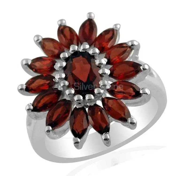 Best Design 925 Sterling Silver Rings Wholesaler In Garnet Gemstone Jewelry 925SR1424_0