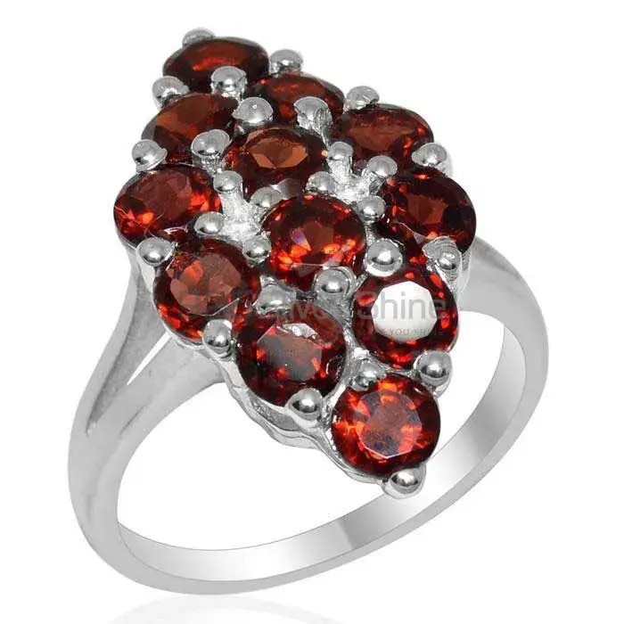 Best Design 925 Sterling Silver Rings Wholesaler In Garnet Gemstone Jewelry 925SR1965