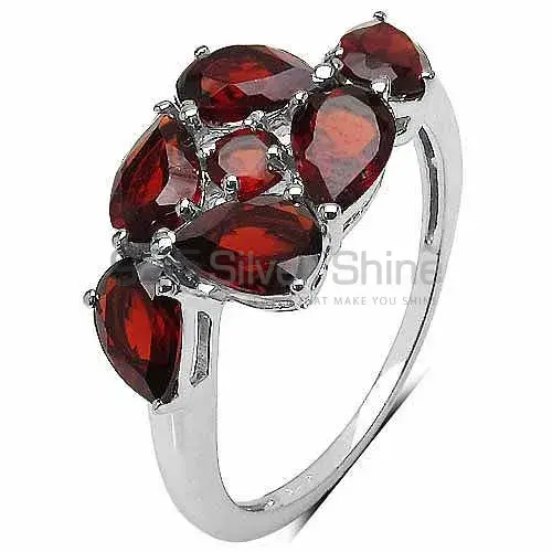 Best Design 925 Sterling Silver Rings Wholesaler In Garnet Gemstone Jewelry 925SR3332