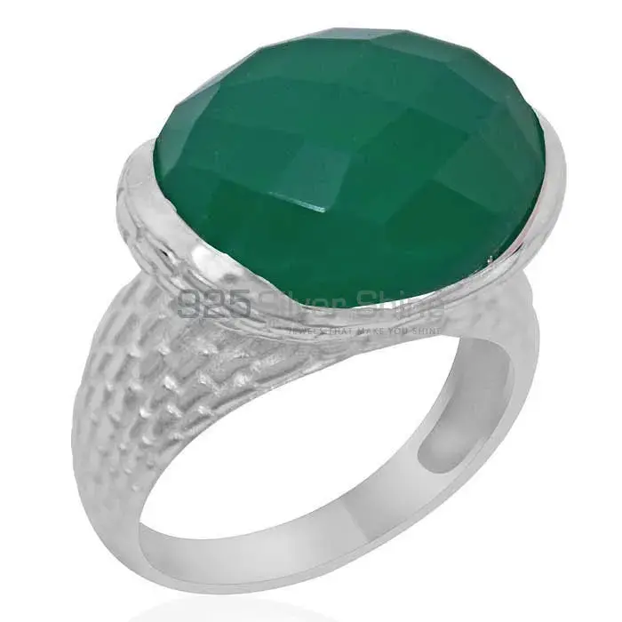925 Sterling Silver Rings In Green Onyx Gemstone Jewelry 925SR1886_0