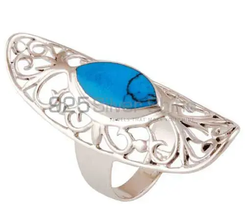 Best Design 925 Sterling Silver Rings Wholesaler In Turquoise Gemstone Jewelry 925SR2843
