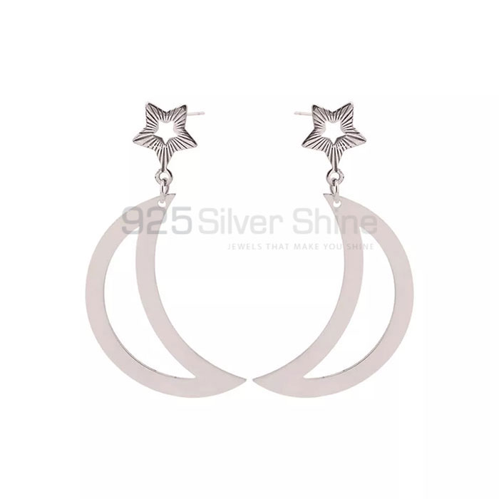 Best Design Moon Sterling Silver Star Stud Earring MOME385