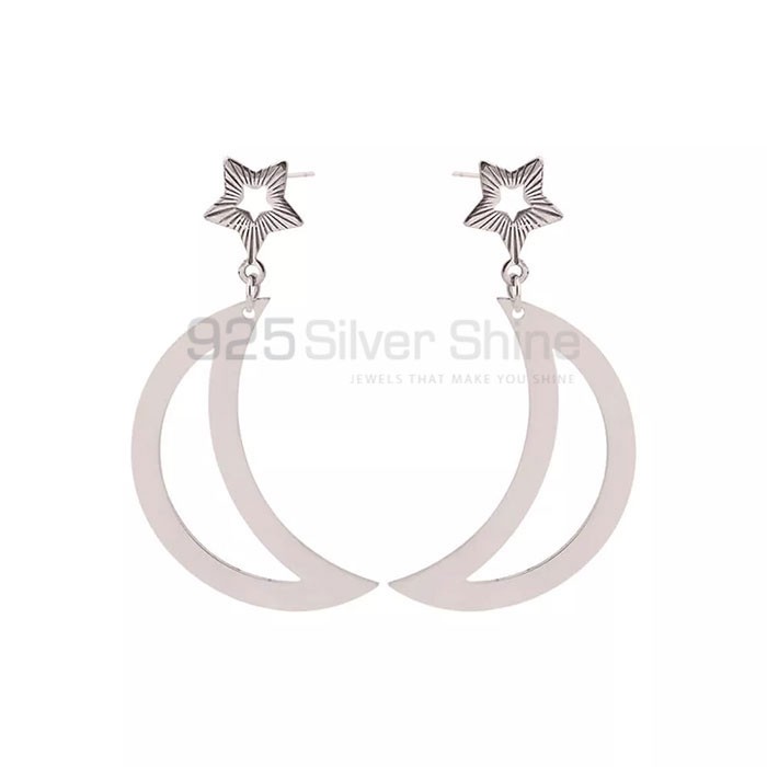 Moon Sterling Silver Star Stud Earring MOME385