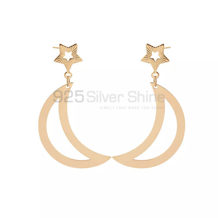 Best Design Moon Sterling Silver Star Stud Earring MOME385_0